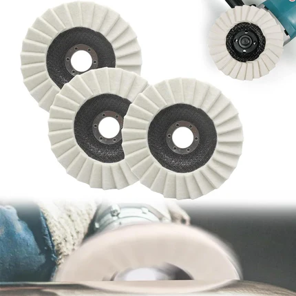 Industrial-Grade High-Density Compressed Wool Polishing Disc