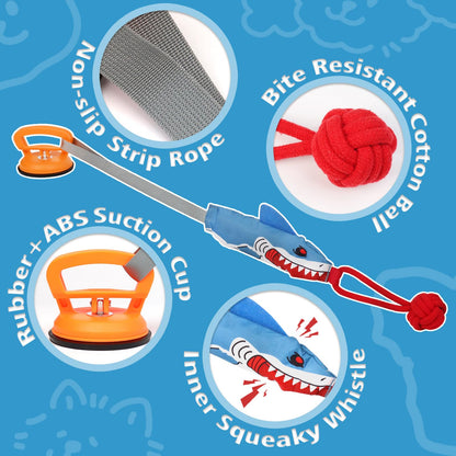 Tug of War Dog Toy with Suction Cup