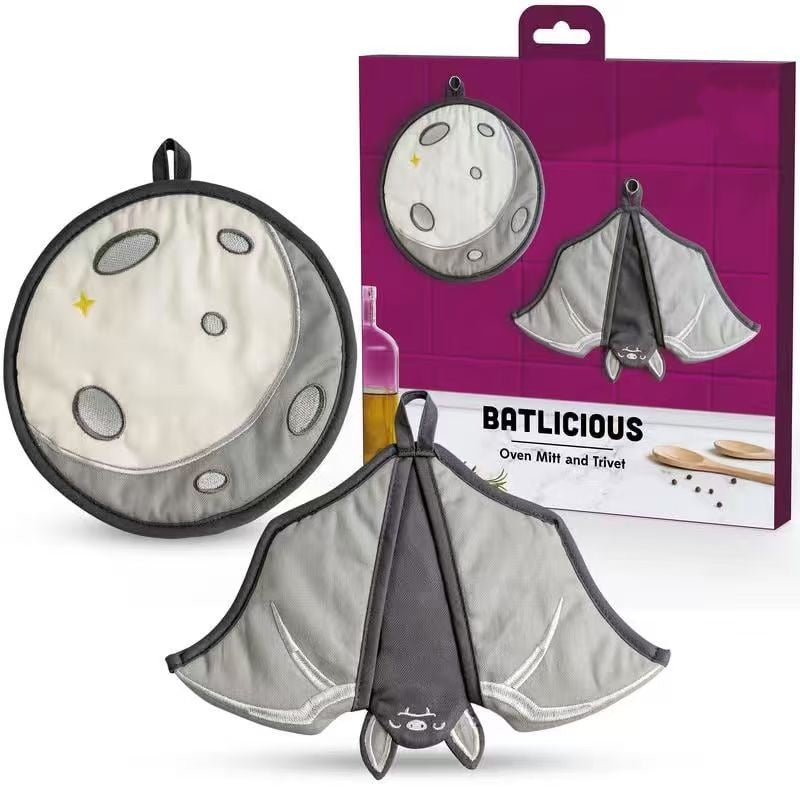 🦇Batlicious Oven Mitts & Pot Holders Set