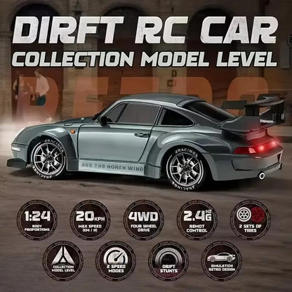 🎄Gifts For Children🎁🏀RC Drift Racing Car 1:20 Scale Model with 2.4GHz Remote 360° Spins & LED Lights