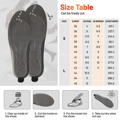 Heated Insoles with Remote Control 3 Heat Settings