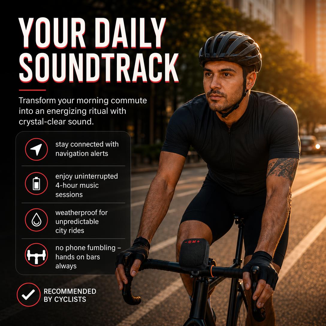 Waterproof Bicycle Bluetooth Speaker with Mounting Bracket