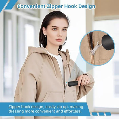 Button Hook and Zipper Pull One Hand Buttons aids