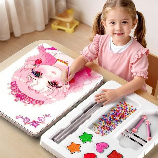 Top-selling gift of 2026 (No. 1)🎅 Special Diamond Painting & Princess Book Makeup Craft Kits Foil Art Books Set Play on Paper
