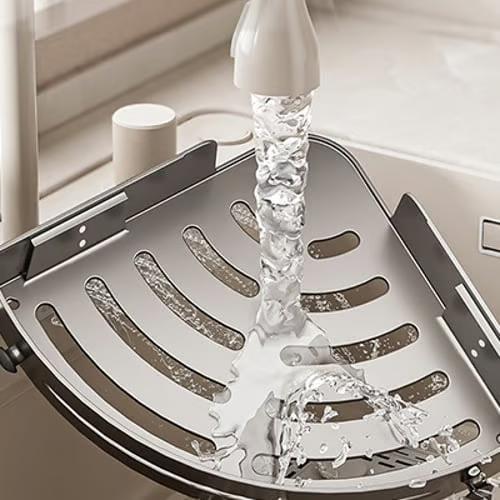 No-Drill Bathroom Corner Shelf