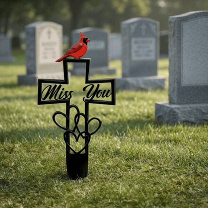 🐦💖Metal Cemetery Memorial Plaque for Remembrance✝️