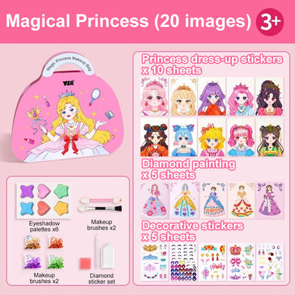 Top-selling gift of 2026 (No. 1)🎅 Special Diamond Painting & Princess Book Makeup Craft Kits Foil Art Books Set Play on Paper