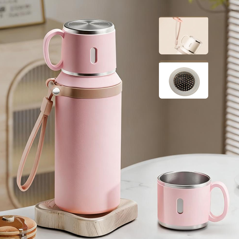 🍵2 in 1 Stainless Steel Vacuum Insulated Bottle with Lidded Cup