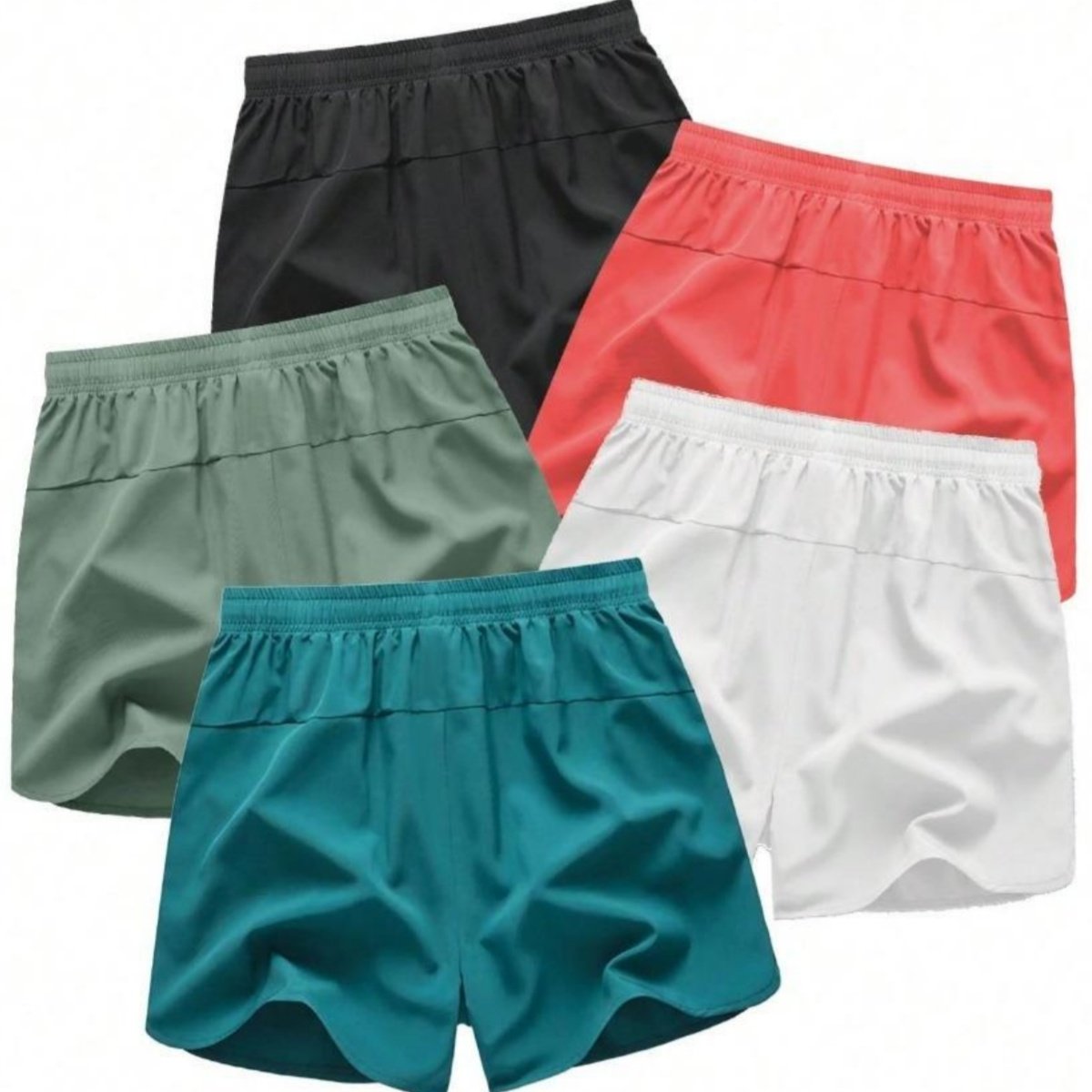 🔥🏃‍♂️Men’s 5-Inch Running Shorts – Quick-Dry Athletic Gym Shorts (1 Set OF 5 Pack)