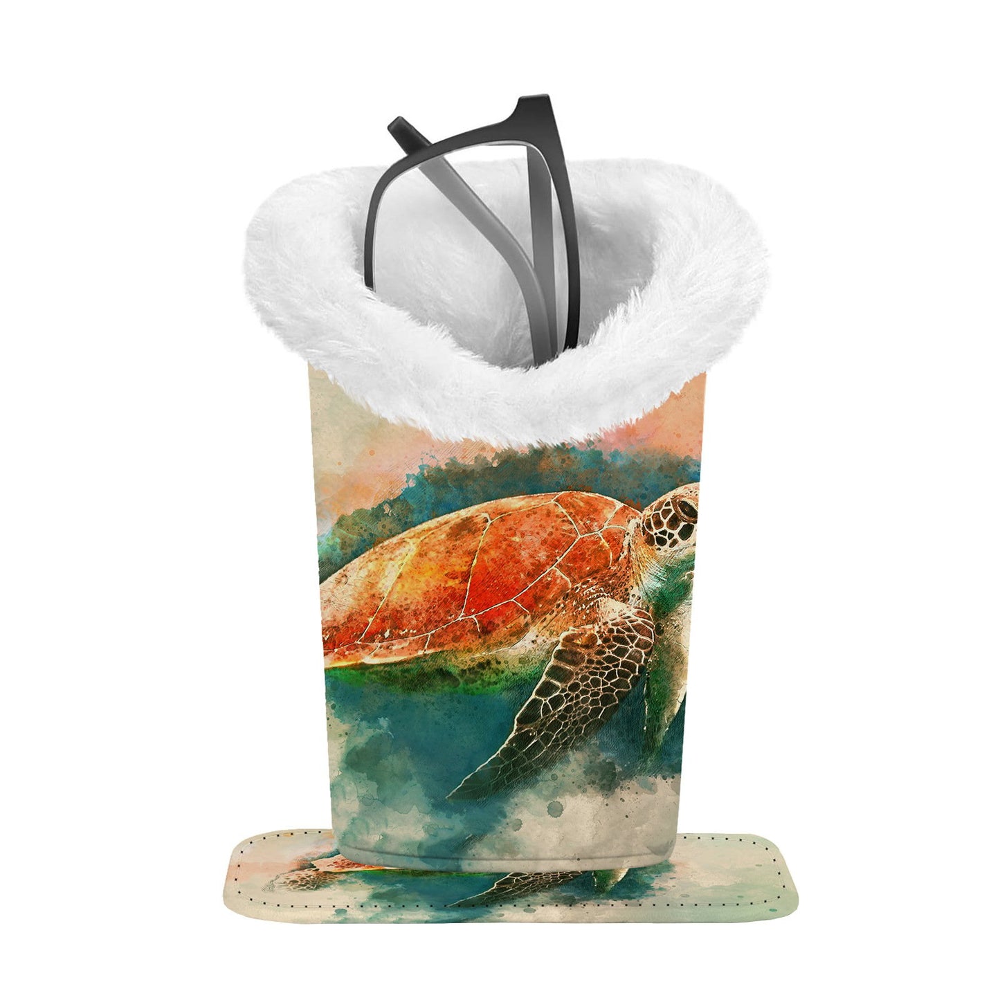 Eyeglasses Holder with Soft Furry Lining and Magnetic Base