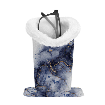 Eyeglasses Holder with Soft Furry Lining and Magnetic Base