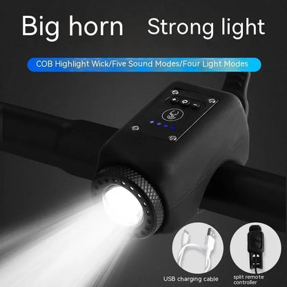 Bike Electronic Horn with Large Range Floodlight