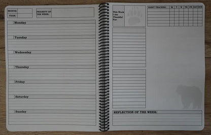 🔥🖤📚Themed Yearly Planner(✨Hardcover Book)