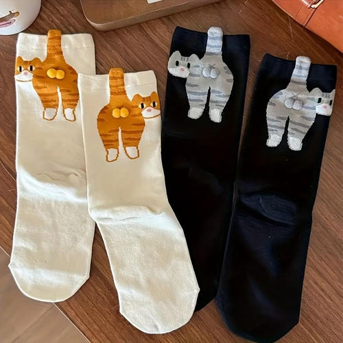 🐱🍑Funny 3D Kitty Butt Socks for Women – Adorable Design for Daily Fun