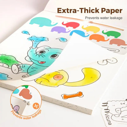 🎨Paint with Water Coloring Painting Sets🌱120 lb Recycled Paper - No Bleed Pages