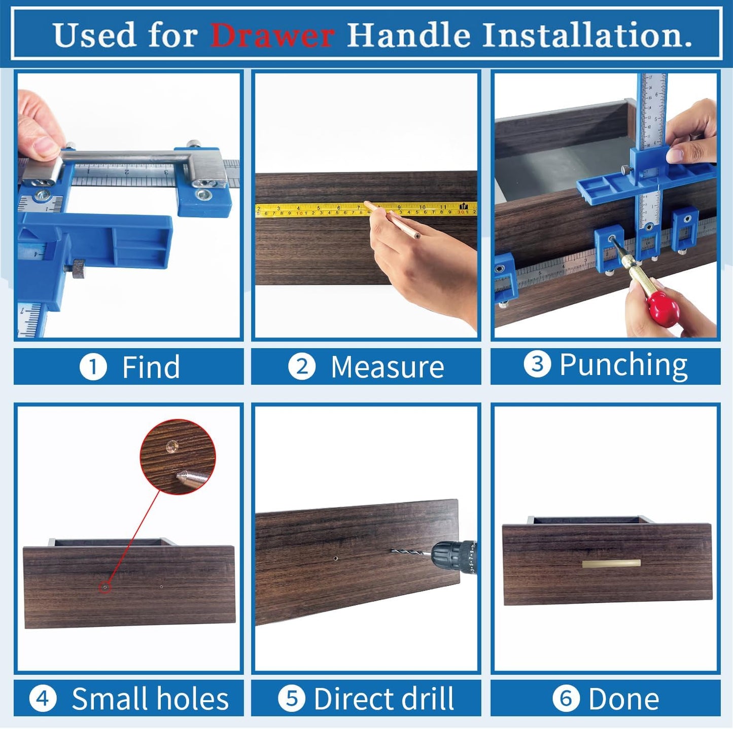 Woodworking Punch Locator Drill Guide
