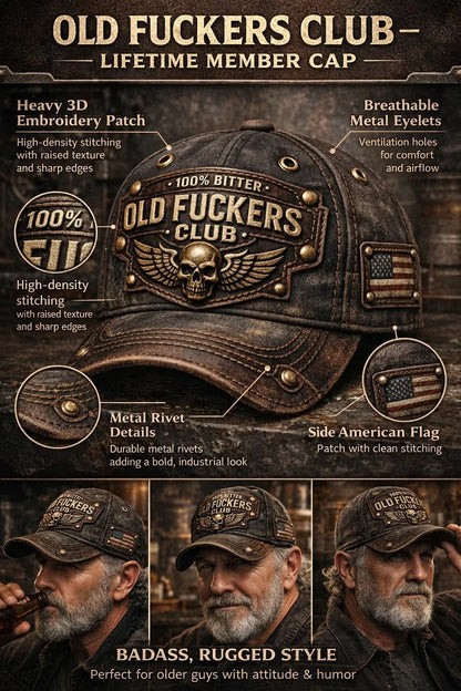🔥49% OFF - Old Fuckers Club Vintage Baseball Cap