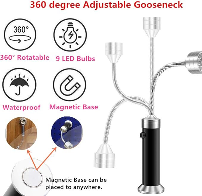 BBQ Grill Light – 360° Flexible Gooseneck LED Light with Magnetic Base