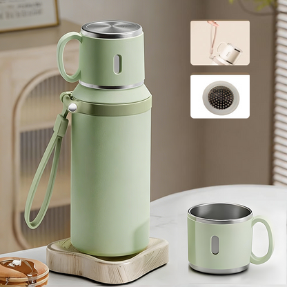 🍵2 in 1 Stainless Steel Vacuum Insulated Bottle with Lidded Cup