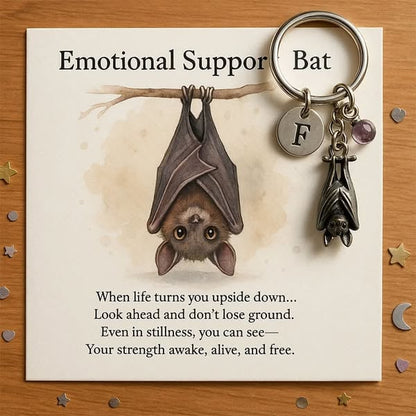 🔥🦇Emotional Support Bat Inspirational Keychain