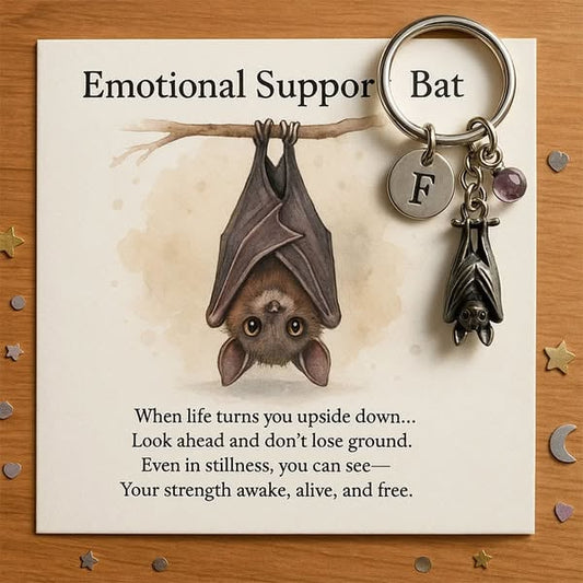 🔥🦇Emotional Support Bat Inspirational Keychain