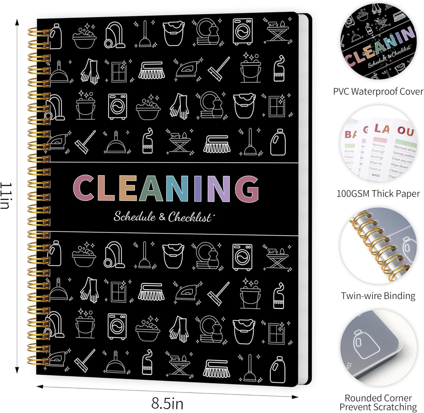 📅 New Release📕2026 version ADHD Cleaning Planner - Cleaning Schedule and Checklist Organizer for Adults and Teens