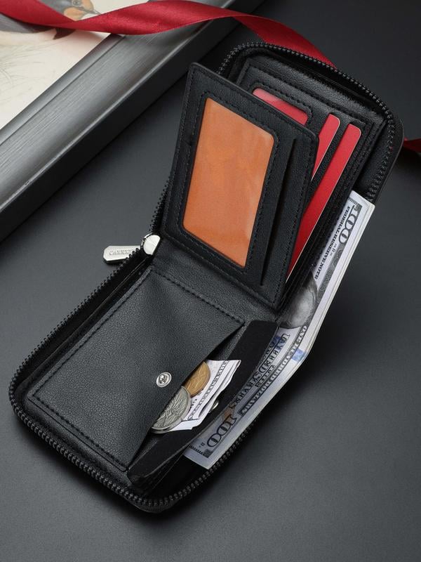 Men's Vintage Eagle Embossed Short Wallet