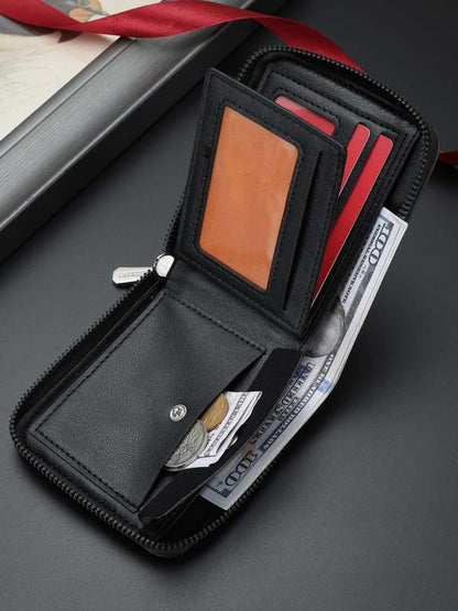 Men's Vintage Eagle Embossed Short Wallet