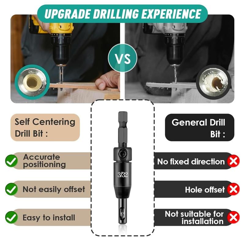 2026 Upgraded Self Centering Drill Bit Set Vix Bits(4PCS)