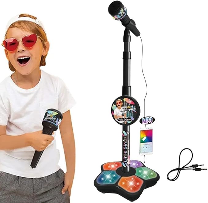 💥LAST DAY SALE 49% OFF💥Microphone Toy, Karaoke Machine Toy with Light