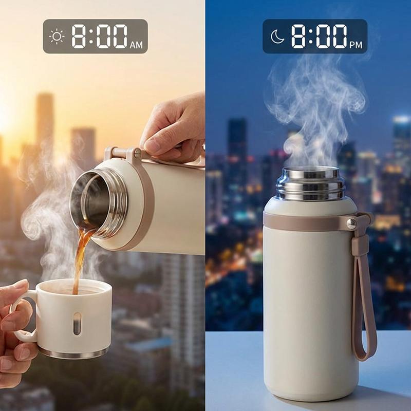 🍵2 in 1 Stainless Steel Vacuum Insulated Bottle with Lidded Cup