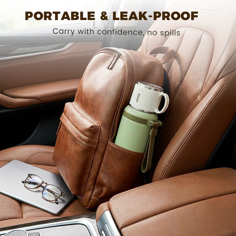 🍵2 in 1 Stainless Steel Vacuum Insulated Bottle with Lidded Cup