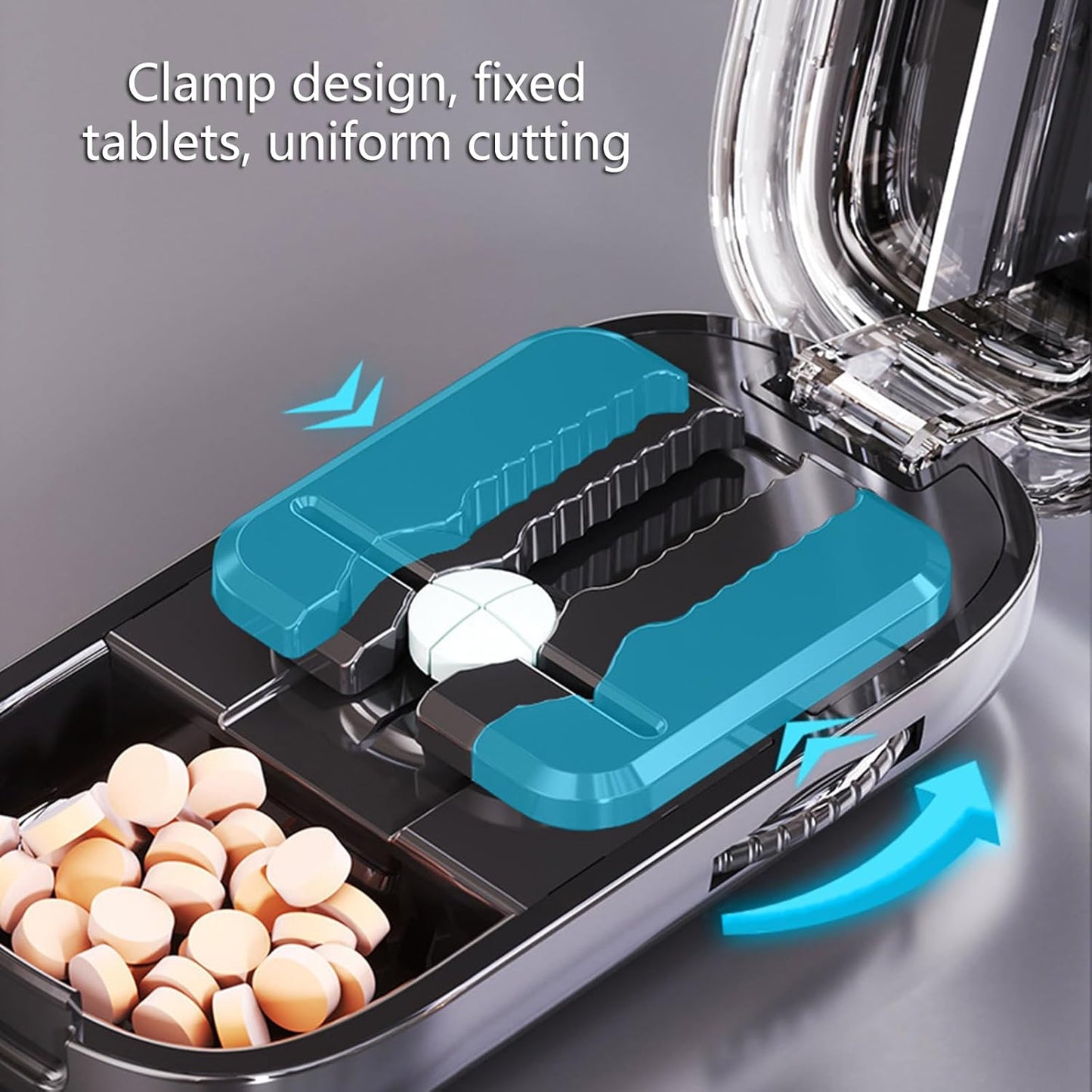 Pills Splitter Portable Multifunctional Convenient Pill Case