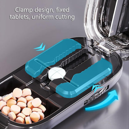 Pills Splitter Portable Multifunctional Convenient Pill Case