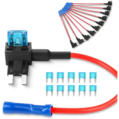12V Add-A-Circuit Fuse Tap Kit ⚡🚗 4 Types in One Pack