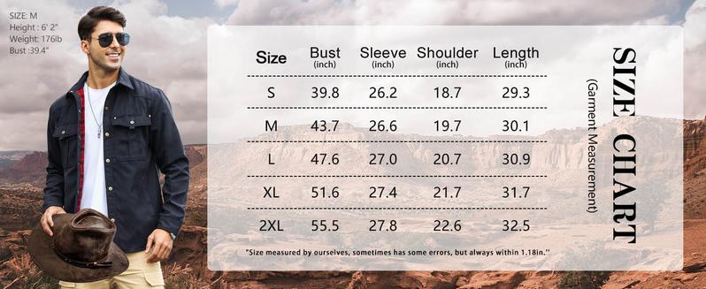 Men's Flannel Lined Shacket Jacket