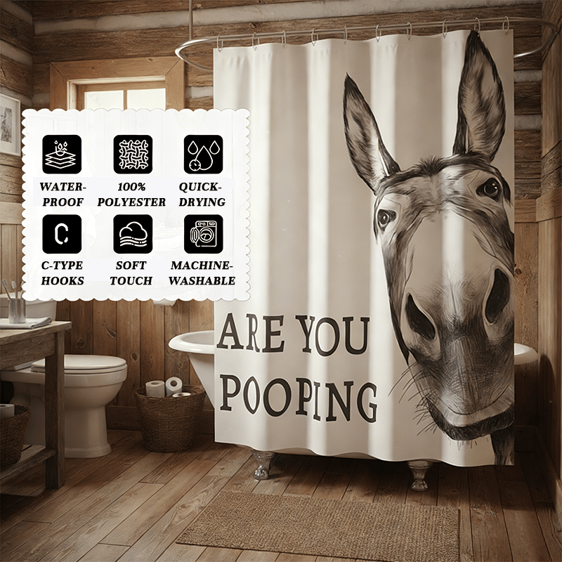 Funny Donkey Shower Curtain