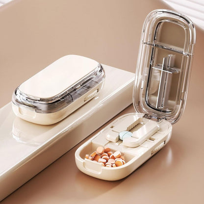 Pills Splitter Portable Multifunctional Convenient Pill Case