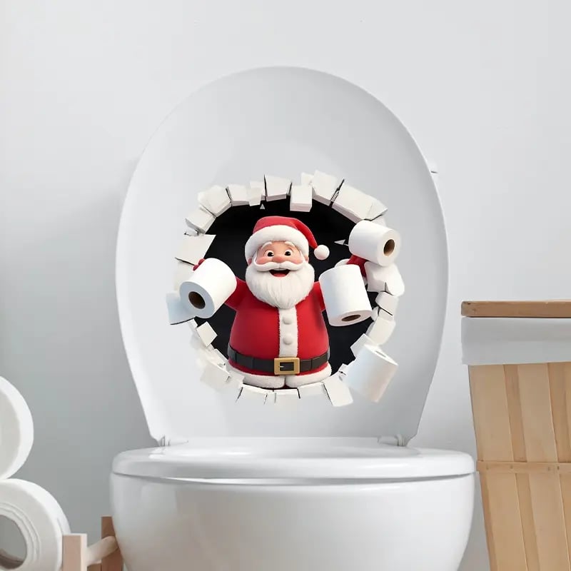 Christmas toilet stickers