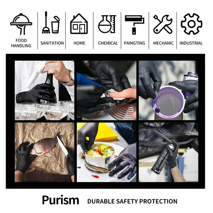 💯🧤High Elastic Protective Rubber Nitrile Gloves