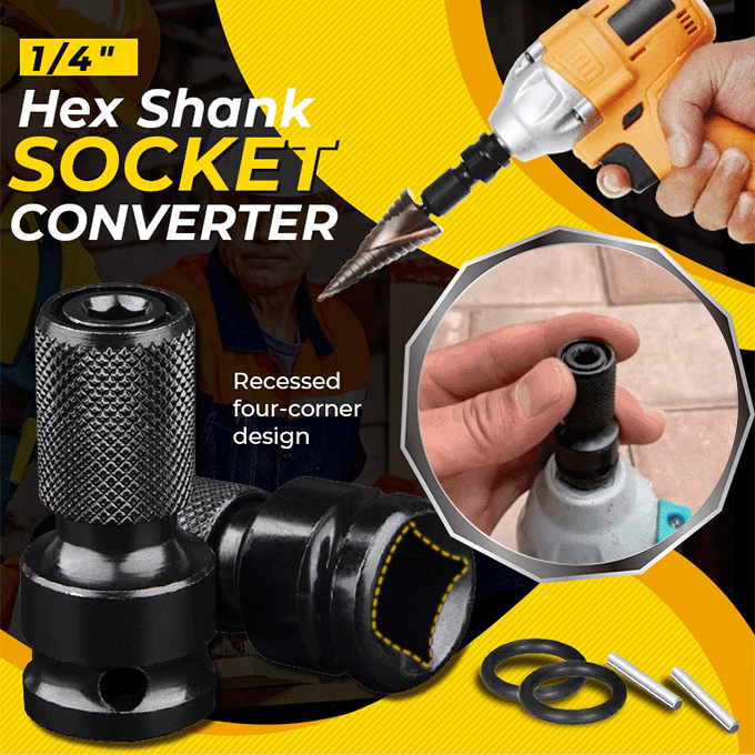 💥 1/4" Hex Shank Socket Converter – 1/2" to 1/4", Quick Release ⚙️