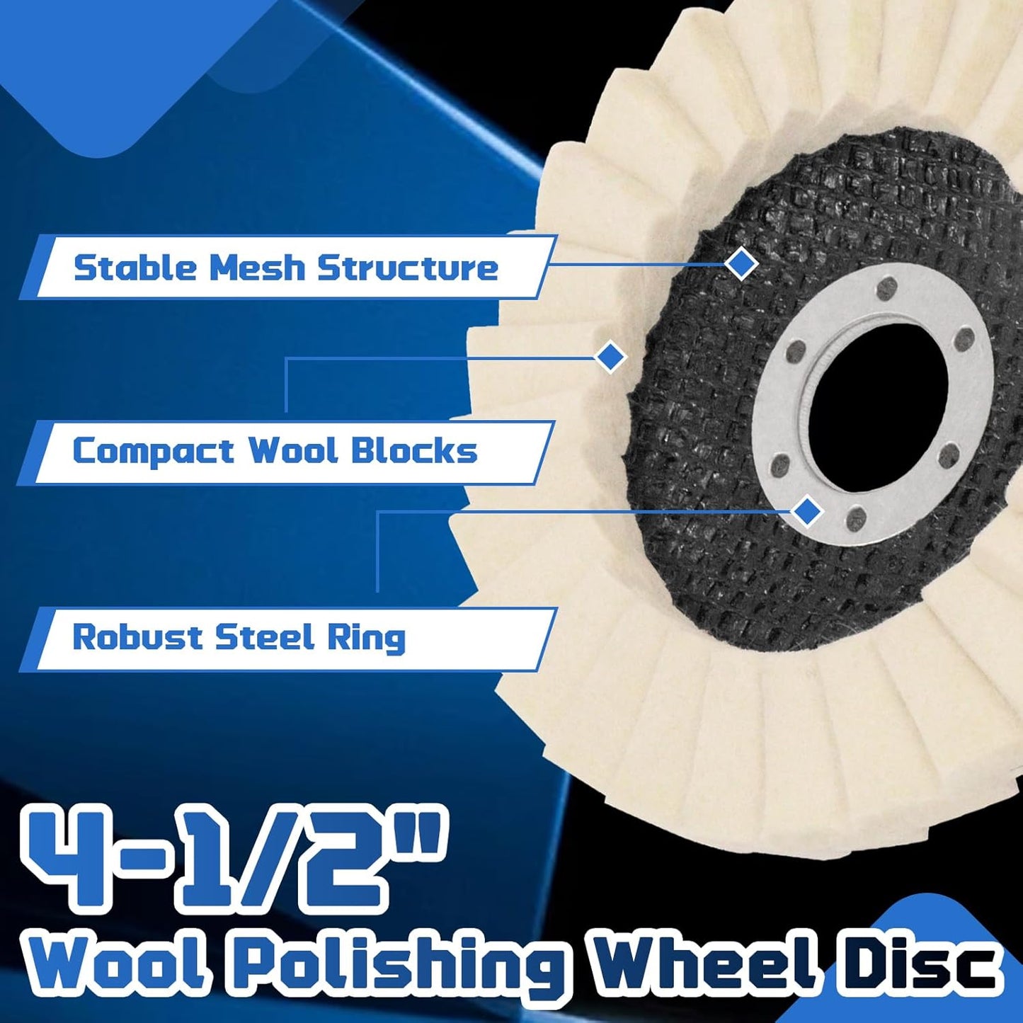 Industrial-Grade High-Density Compressed Wool Polishing Disc
