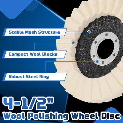 Industrial-Grade High-Density Compressed Wool Polishing Disc