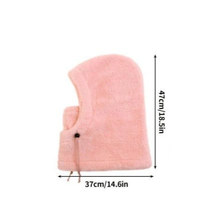 Winter Balaclava & Neck Warmer Hat - Windproof Thermal Kids Full Face Mask with Detachable Hood