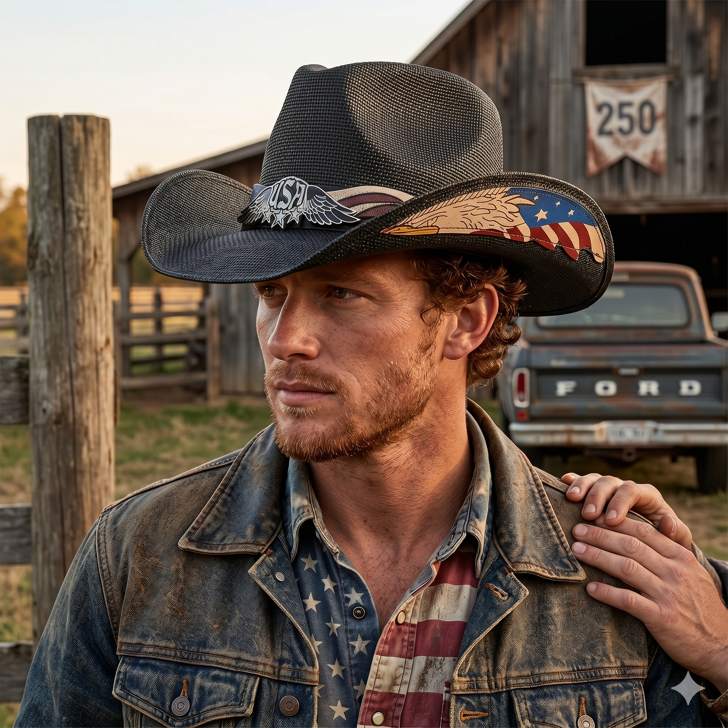 America 250 Patriot Cowboy Hat - Celebrate America's 250th Anniversary With Strength, Freedom & Pride