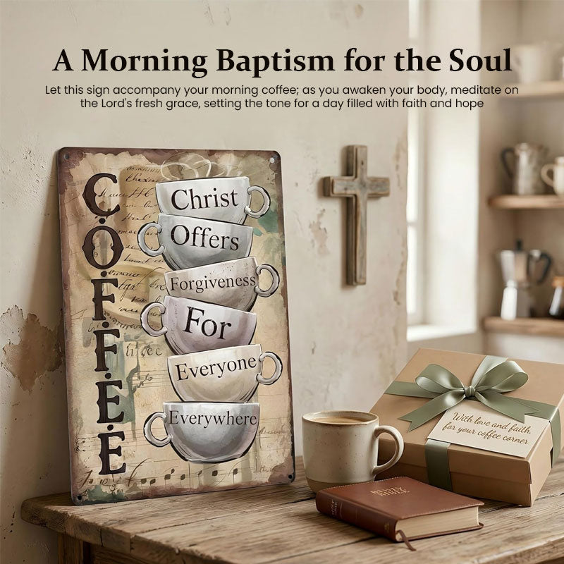 "Grace in Every Cup" Inspirational Sign ⛪ — A Timeless Message of Mercy for Your Sacred Space