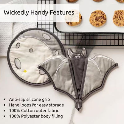🦇Batlicious Oven Mitts & Pot Holders Set
