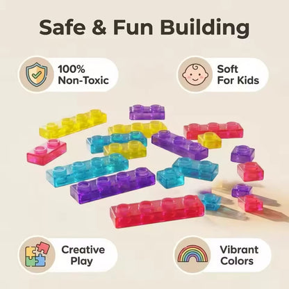 Gummy Blocks - 40pcs | Montessori, Sensory, Squishy and Stretchable