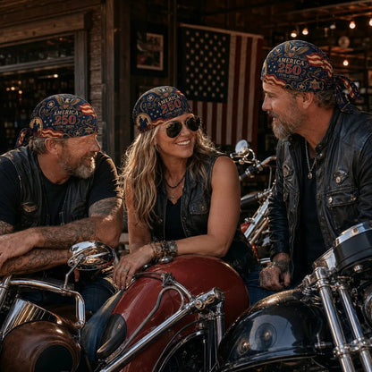 America 250 Cycling Pirate Hat / Biker Headwrap