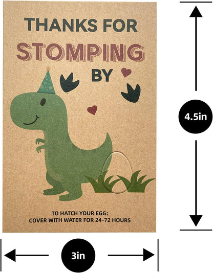 💖Valentine's Day Gift Set - Hatching Dino Egg Thank You Cards (12, 24, or 36 Pack) | Dinosaur Party Favors for Kids, Classroom Exchange, Birthday Goodie Bags🦖🥚